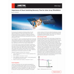 AMETEK Programmable Power_Importance of Shunt Switching Recovery Time for SAS_White Paper