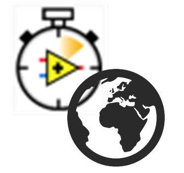 LabVIEW RT icon and globe icon