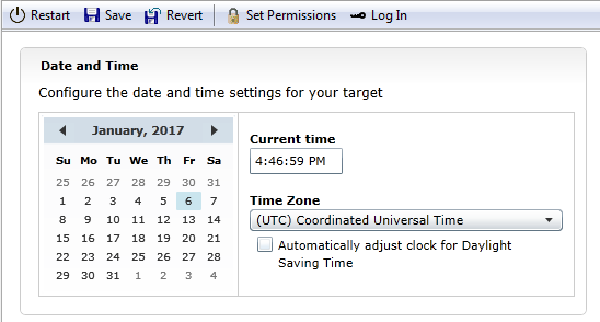 Screenshot of web browser and "Time Settings" tab
